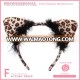 2017 China New Design Promotional Dacron And Plastic Women Sexy Leopard Cat Ear Headband