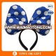 Cheap headband/ new style ear headband for party/big blue satin party headband